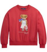 Polo Ralph Lauren Sweatshirt - RÃ¸d m. Bamse