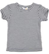 Joha Bluse K/Ã? - Rib - Uld/Silke - MÃ¸rkegrÃ¥