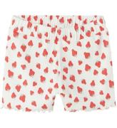 Name It Shorts - Rib - NmfVemma - Bright White/Strawberry
