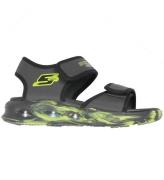 Skechers Sandal m. Lys - Light Sola - Charcaol/Black