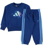 adidas Performance Sweatsæt - Stitch - LK DY LS JOG - DMARIN/SEF