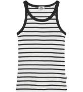 Mads Nørgaard Tanktop - Rib - Carinila - Vanilla Ice/Sort