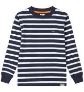 Mads Nørgaard Bluse - Carlito - White/Parisian Night