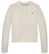 Tommy Hilfiger Cardigan - Strik - Mini Cable - Ivory Petal